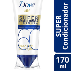 Condicionador de Cabelo DOVE Super 1 Minuto Concentrado Reconstrutor Fator de Nutrição 60 170ml