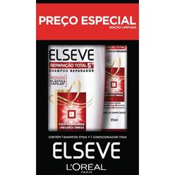 Kit ELSEVE Reparação Total 5+ Shampoo 375ml + Condicionador 170ml