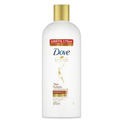 Shampoo DOVE Óleo Nutrição 670ml Grátis 170ml Tamanho Econômico