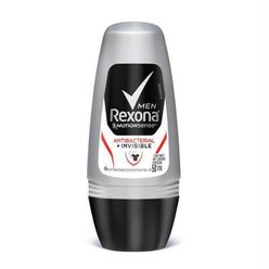 Desodorante Rexona Invisible Antibacterial Masculino Roll On 50ml