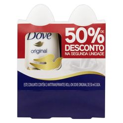 Desodorante DOVE Original Feminino 50ml cada 50% Descosnto na Segunda Unidade