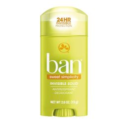Desodorante BAN Invisible  Solid Sweet Simplicity 73g