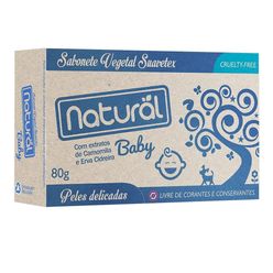 Sabonete NATURAL Baby com Extratos de Camomila e Erva Cidreira 80g