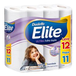 Papel Higiênico DUALETTE Elite Folha Dupla Leve 12 Pague 11 Unidades 30 Metros