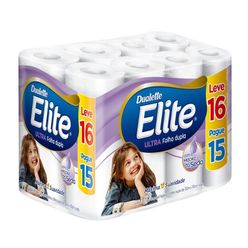 Papel Higienico DUALETTE Elite Folha Dupla Leve 16 Pague 15 Unidades 30 Metros