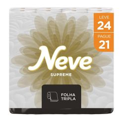 Papel Higiênico Neve Supreme Folha Tripla Leve 24 Pague 21 Unidades 20 Metros