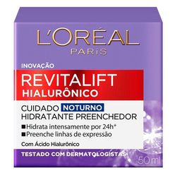 Creme L'oréal Revitalift Hialurônico Noturno Com ácico Hialurônico 50ml