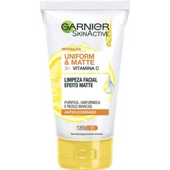 Sabonete Facial Líquido Garnier Skinactive Uniform & Matte Antioleosidade 120g