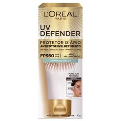 Protetor Solar Facial L'oréal Uv Defender Antioleosidade Fps 60 40g