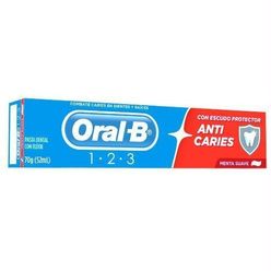 Creme Dental Oral-b 1.2.3 Anti Caries Menta Suave 70g