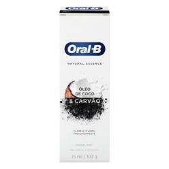 Creme Dental Oral-b Natural Essence óleo De Coco & Carvão Herbal Mint 102g