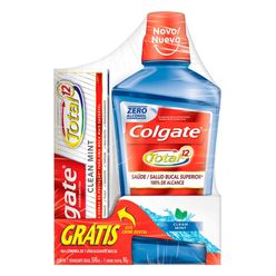 Enxaguante Bucal COLGATE Mint 500ml Grátis Creme Dental 90g