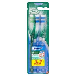 Escova Dental SORRISO Tripla Macia Leve 3 Pague 2 Unidades