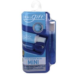 Kit dental GIFT Mini com estojo,escova dental,creme dental e fio dental