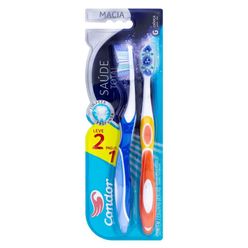 Escova Dental CONDOR Saúde Total Macia Leve 2 Pague 1