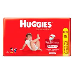 Fralda Descartável HUGGIES Supreme Care XXG com 112 Unidades Embalagem Econômica