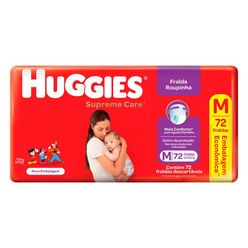 Fralda Descartável HUGGIES Supreme Care Roupinha M com 72 Unidades Embalagem Econômica