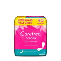 Protetor Diário CAREFREE Tododia sem Fragrância com 40 Unidades Leve Mais Pague Menos