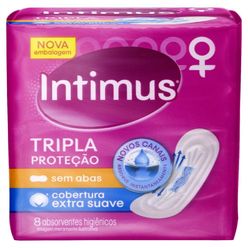 Absorvente Higiênico INTIMUS Gel Ultra Proteção Normal Cobertura Suave com 8 Unidades