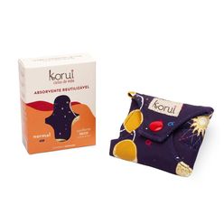 Absorvente Reutilizável KORUI Astral Normal com 1 Unidade