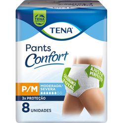 Roupa Intima Para Incontinência Tena Pants Confort Com 8 Unidades P/m