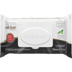 Lenço Higiênico FEELCLEAN Umedecido com Extrato de Erva Cidreira com 50 Unidades