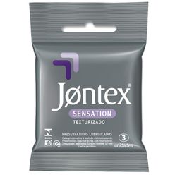 Preservativo Jontex Lubrificado Sensitive Com 3 Unidades