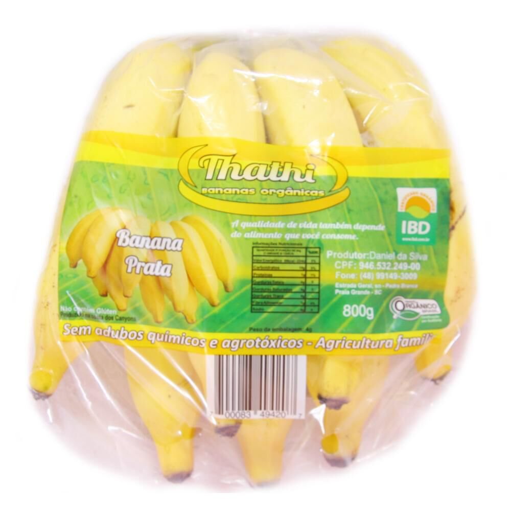 Banana CARLOS&WEBBER Orgânica Embalada 800g - Angeloni Super