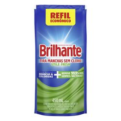 Tira Manchas BRILHANTE Utile Fresh Sem Cloro 450ml Refil Econômico