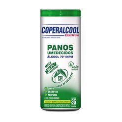 Pano Umedecido Coperalcool Bacfree Brisa De Eucalipto álcool 70º Inpm Com 35 Unidades