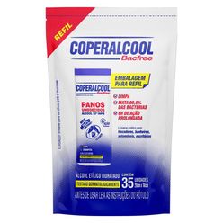 Pano Umedecido Coperalcool Bacfree Clássico álcool 70º Inpm Com 35 Unidades