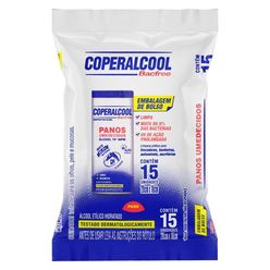 Pano Umedecido Coperalcool Bacfree Clássico álcool 70º Inpm Com 15 Unidades