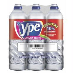 Detergente YPÊ Clear com 6 Unidades 10% de Desconto 500ml