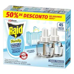 Refil Elétrico Raid Family 32.9ml Cada 50% De Desconto No Segundo Refil