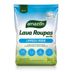 Lava Roupa AMAZON H2O com Óleo de Coco e Bicarbonato de Sódio 1kg