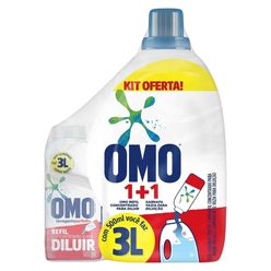 Lava Roupa Líquido Concentrado Omo Lavagem Perfeita Para Diluir Refil 500ml + Garrafa Vazia Para Diluir