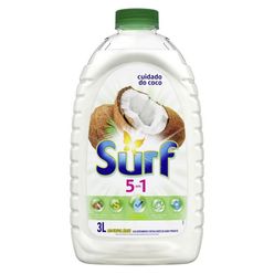 Lava Roupa Líquido SURF 5 em 1 Cuidado de Coco 3L