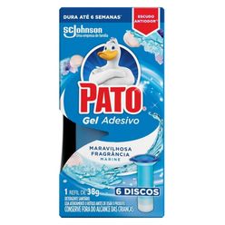 Desodorizador Sanitário PATO Gel Adesivo Refil Marine 6 unidades