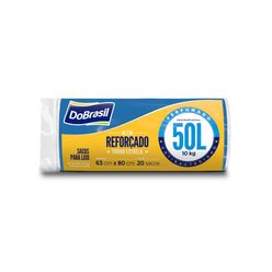 Saco para Lixo DOBRASIL Perfumado Azul com 20 Unidades 50L Rolo