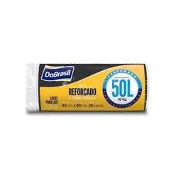 Saco para Lixo DOBRASIL Perfumado Preto com 20 Unidades 50L