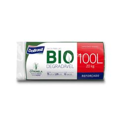 Saco para Lixo Reforçado DOBRASIL Biodegradável Contém Citronela com 10 Unidades com 10 Unidades 100L