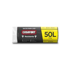 Saco para Lixo CASAFORT Preto com 20 Unidades 50L