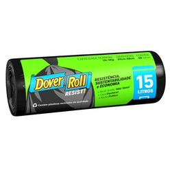 Saco de Lixo DOVER ROLL Resist! com 40 Unidades 15L