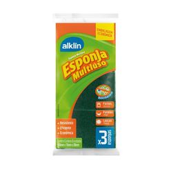 Esponja ALKLIN Multiuso com 3 Unidades