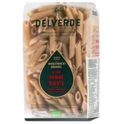 Massa Italiana Grano Duro DELVERDE Penne Rigate Integral Orgânico 500g