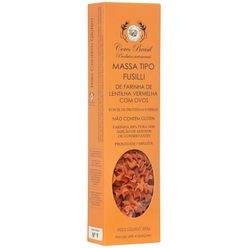 Massa de Lentilha Vermelha Fusilli CERES BRASIL Produtos Artesanais Original sem Glúten 200g