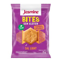 Biscoito JASMINE Bites Tapioca Salgada Sal Light Vegano 25g