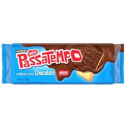 Biscoito PASSATEMPO cobertura de chocolate 120g