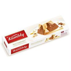 Biscoito KAMBLY amanteigado fino suíço chocolate ao leite e torrone 100g