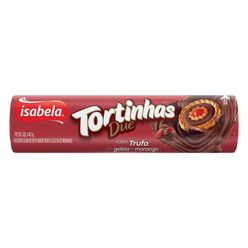 Biscoito ISABELA Due Tortinhas Trufa com Geleia de Morango 140g